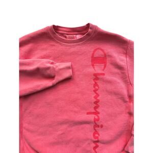 Champion Reverse Weave Coral Creamsicle Script Crewneck Sweatshirt M